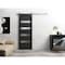 Sartodoors Sturdy Barn Door 18 x 84in, Quadro 4113 Matte Black Frosted Glass, SS 6.6FT Rail Hangers Heavy Set QUADRO4113BD-S-BLK-1884 - alternate 7